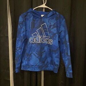 Adidas Kids Blue Patterned Hoodie